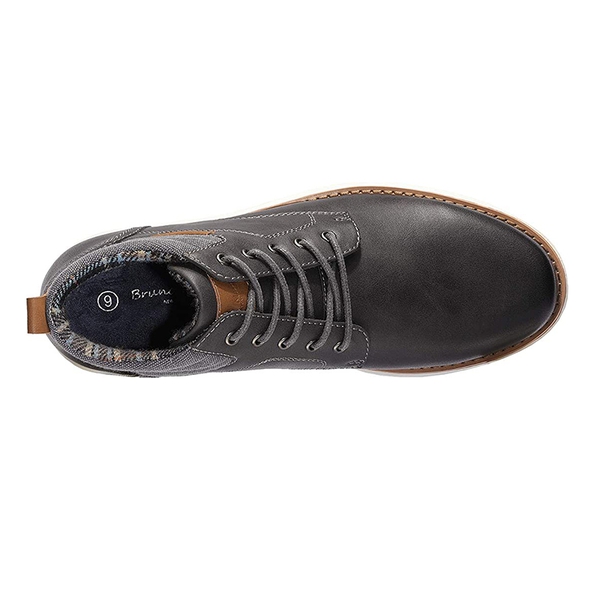 [CrossFlex CrestHigh] Men's Mid Top Chukka Sneaker Boot - DARK GREY - 3